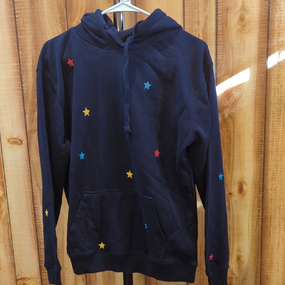 Modcloth "Sugarhill Brighton" Navy Blue Sprinkle of Stars Embroidered Hoodie